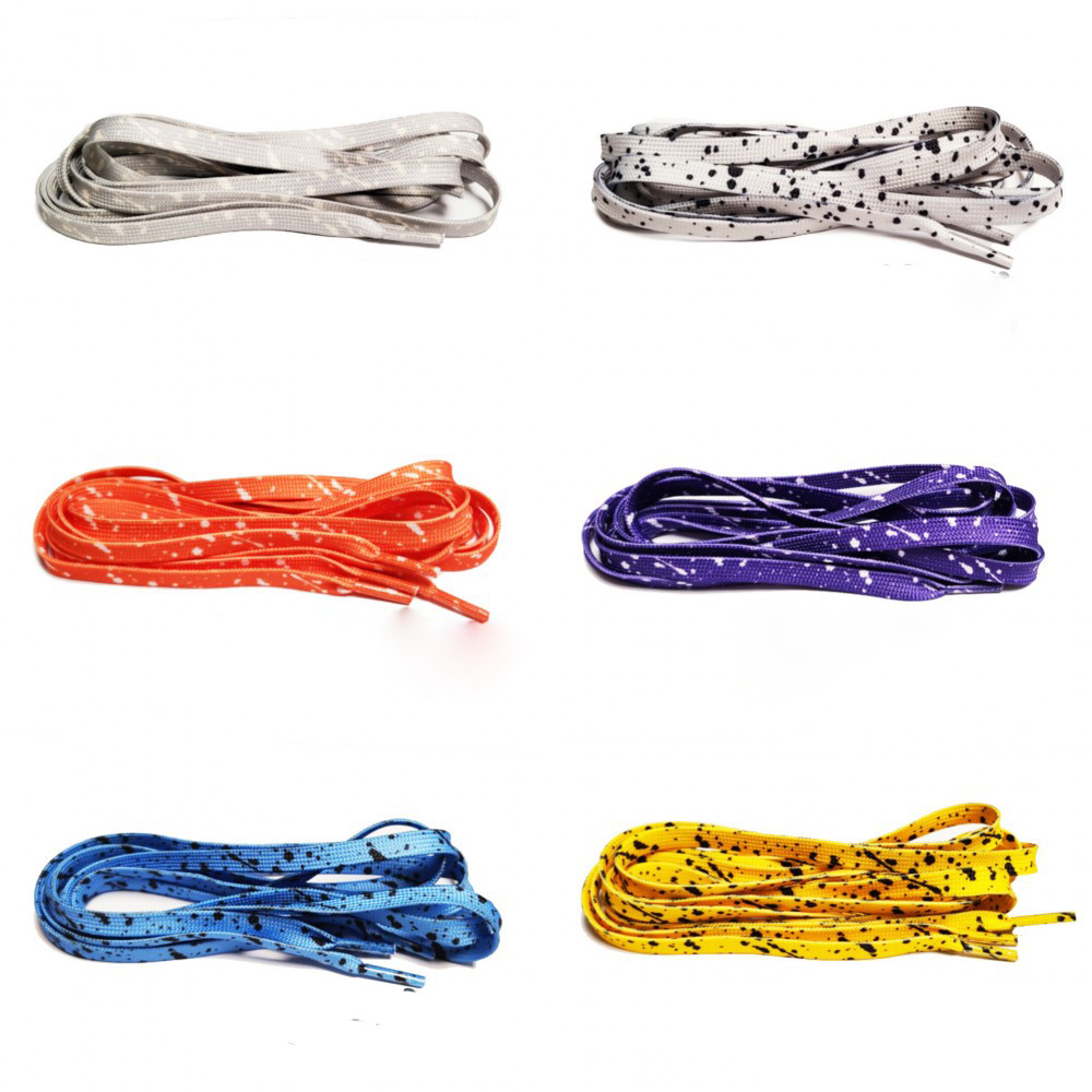 Glossy Metallic Aglets Tips Flat Shoelaces-For Jordan 1-For AF 1-For Jordan  4-AJ 5